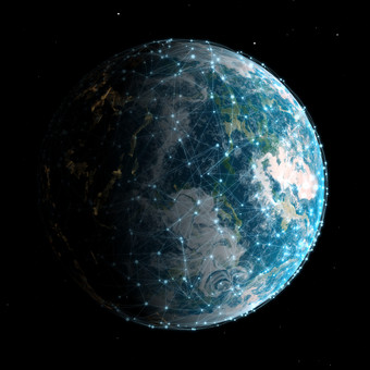 3D地球互联网摄影图