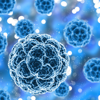 球状病毒细胞<strong>微生物</strong>科技渲染图