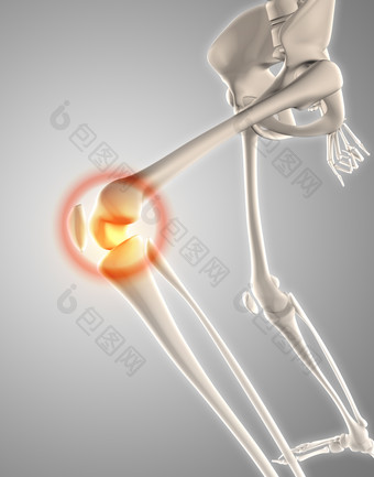 疼痛的膝盖骨摄影图