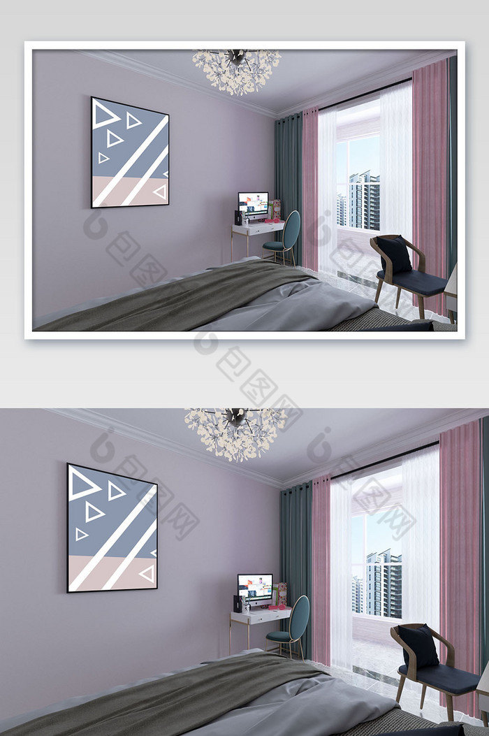 北欧卧室装饰画图片图片