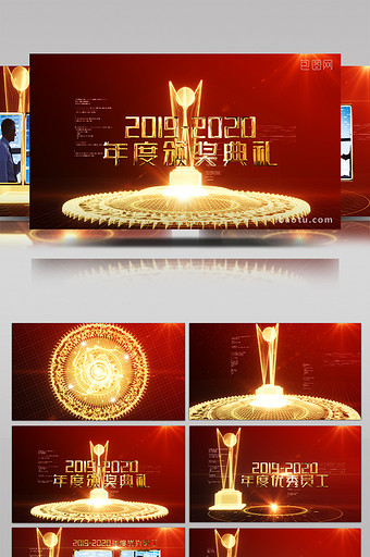 震撼科技年会颁奖盛典开场视频AE模板图片