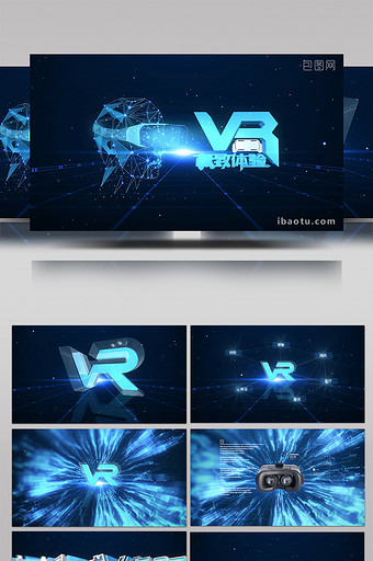 5G互联网VR虚拟现实云科技AE模板图片