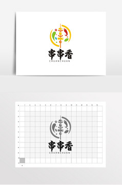 章鱼小丸子小吃串串鱿鱼logo标志vi图片