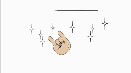 PR卡通吉他音乐元素漫画摇滚标志片头片尾