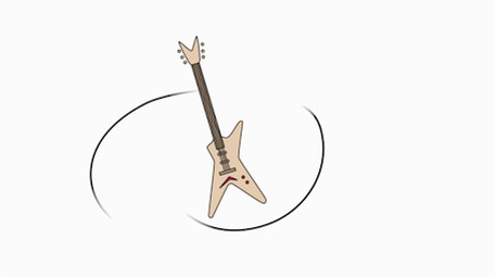 PR卡通吉他音乐元素漫画摇滚标志片头片尾