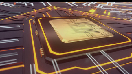 电子线路动画CPU芯片科技片头AE模板