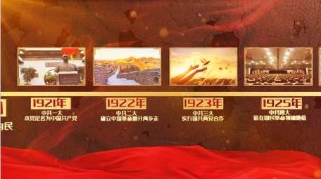 大气e3d党政光辉历程图文展示AE模板