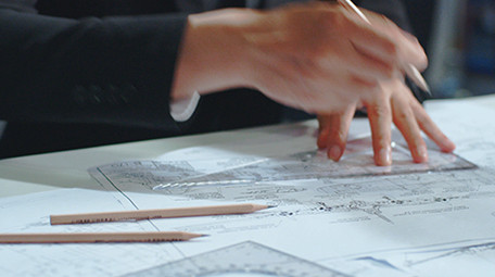 商务书写气质特写笔纸尺实拍