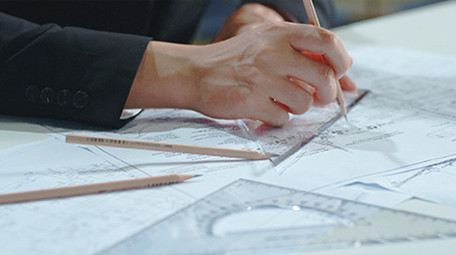 商务书写气质特写笔纸尺实拍