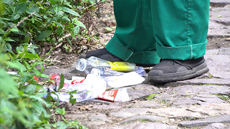 环卫工人工作画面实拍视频