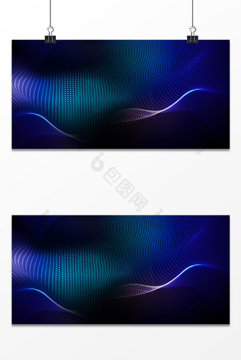 蓝色波纹炫酷光波科技数据背景图片