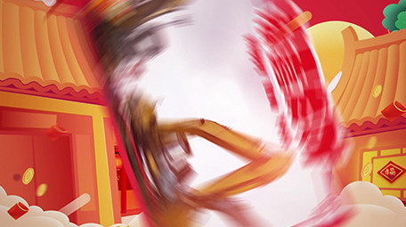 卡通牛年新春2021祝福喜庆图文模板