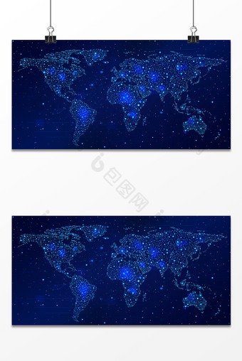 蓝色新闻感数据科技地球星球地图背景图片