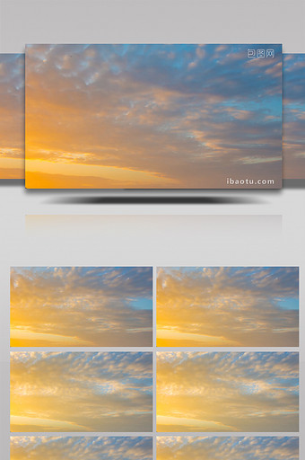 实拍合集天空延时晚霞夕阳红落日前视频素材图片