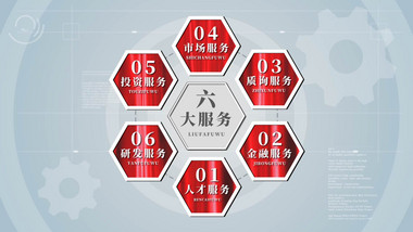 简洁科技企业板块分类展示AE模板