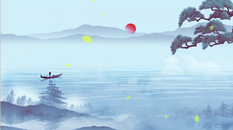 国潮复古水墨古风优雅背景视频