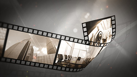 复古交卷底片照片墙多图展示AE模板