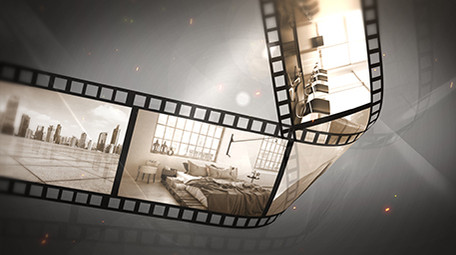 复古交卷底片照片墙多图展示AE模板