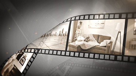 复古交卷底片照片墙多图展示AE模板