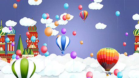 卡通城堡背景AE模板