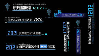 简洁大气科技商务坐标数据字幕条AE模板