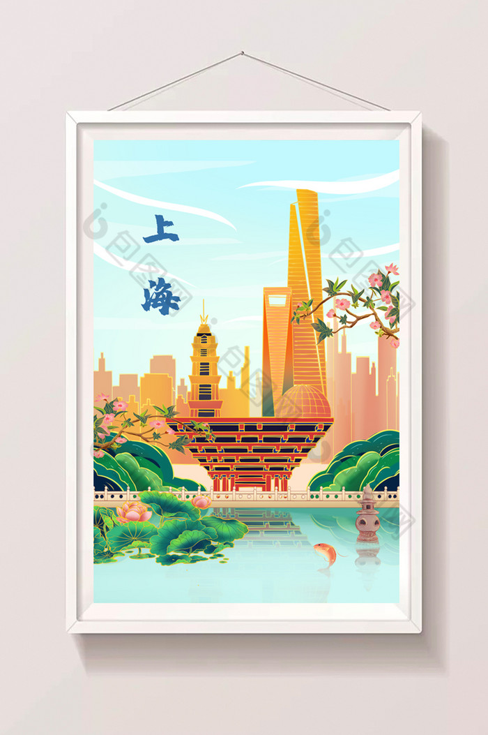 上海建筑插画图片图片