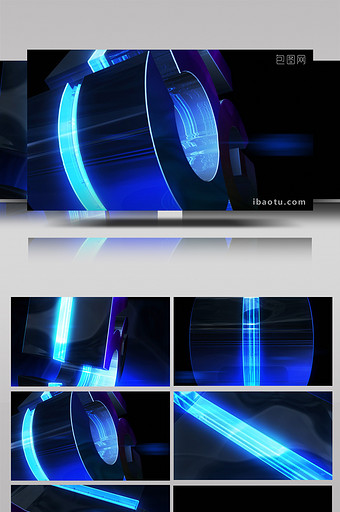 3D霓虹灯LOGO三维动画片头AE模板图片