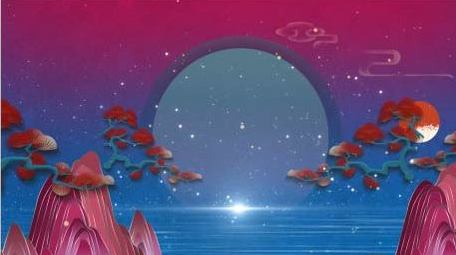 鎏金水墨背景视频