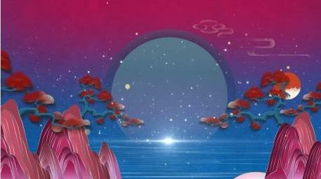 鎏金水墨背景视频