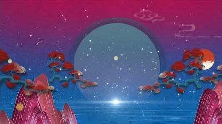 鎏金水墨背景视频