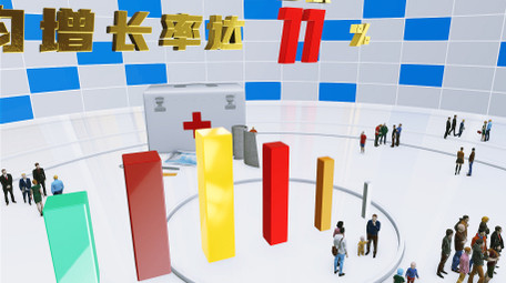 医疗企业数据图文展示AE模板