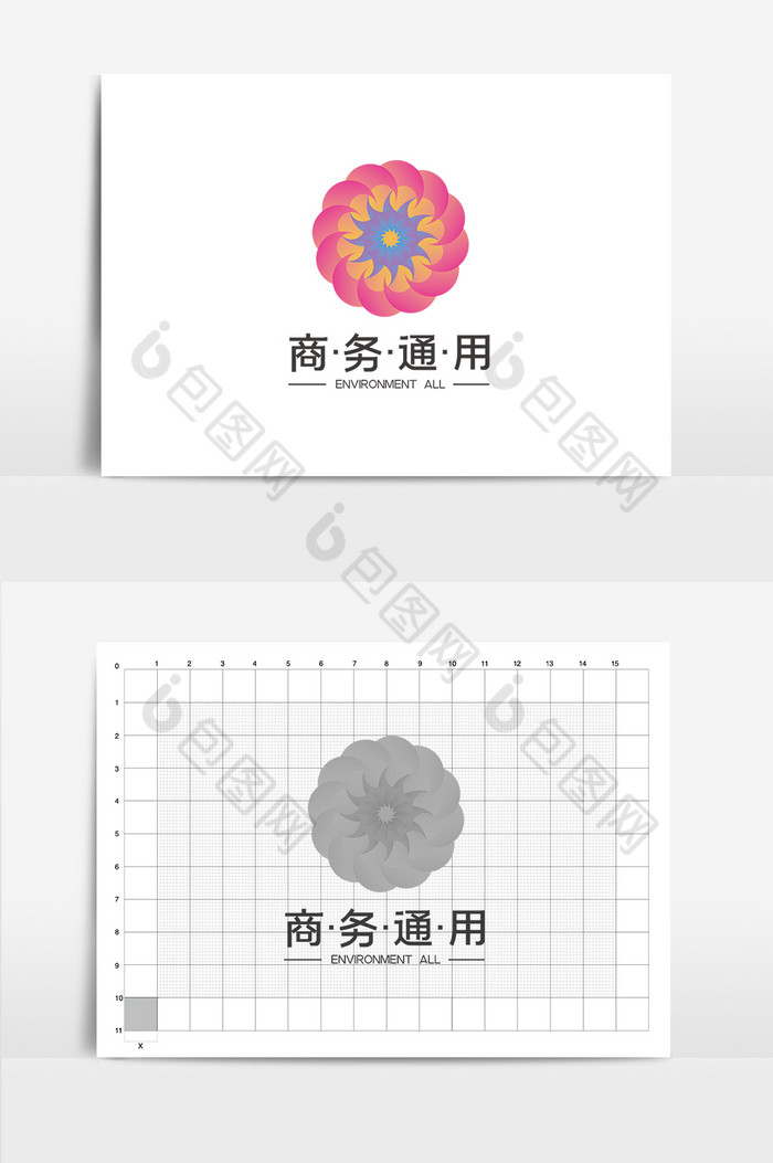 炫彩花logo标志图片图片