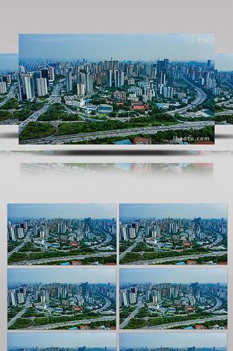 交通震撼重庆城市快速路密集车流航拍延时图片
