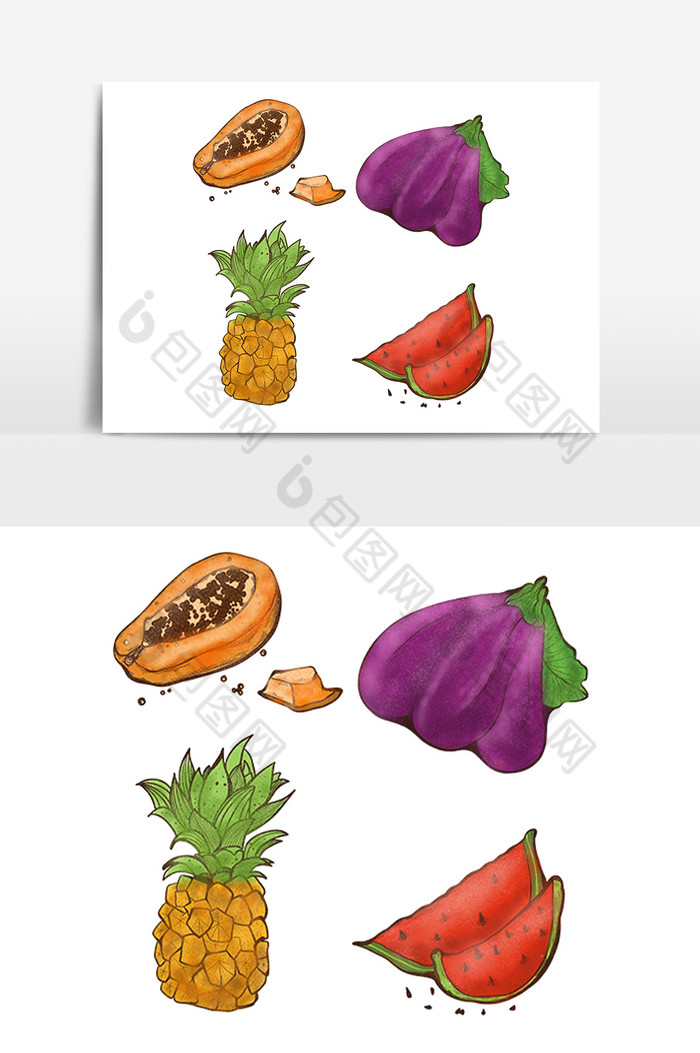 植物水果线稿图片图片