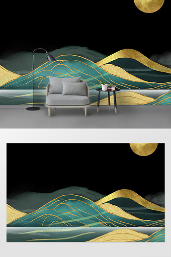 中国风抽象山水纹理大理石背景墙图片