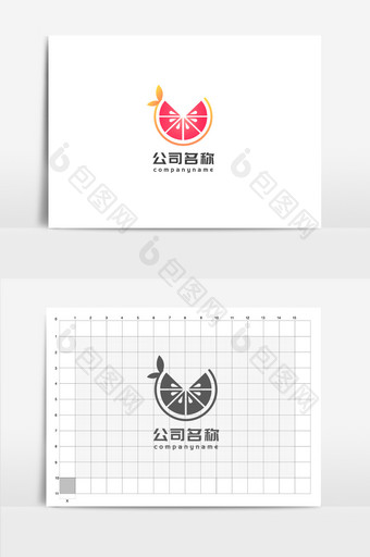 红色简约餐饮行业果蔬饮品行业通用logo图片