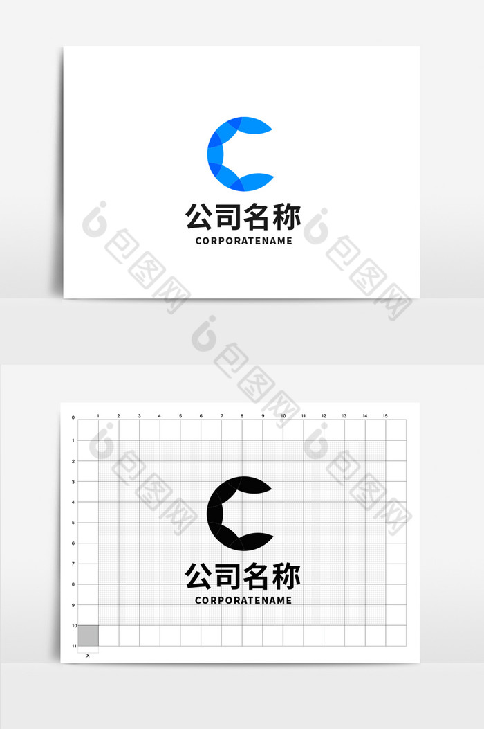 区块链科技字母C标志图片图片