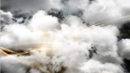 大气粒子大金字标题文字片头AE模板