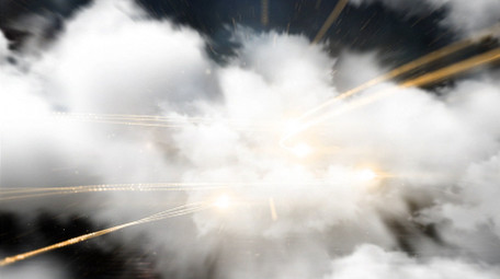 大气粒子大金字标题文字片头AE模板