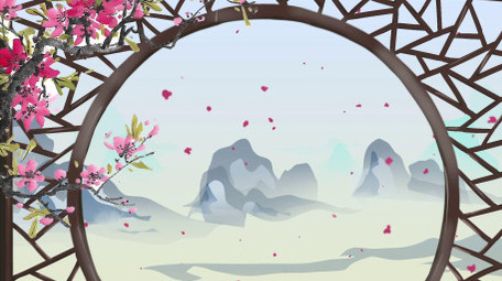 中国风水墨舞台背景视频素材