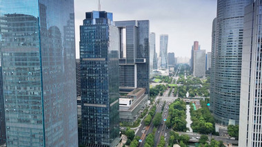 城市<strong>地标杭州</strong>CBD金融中心4K大气航拍