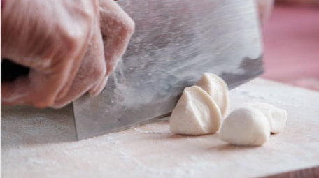 餐饮美食居家做饭包饺子实拍