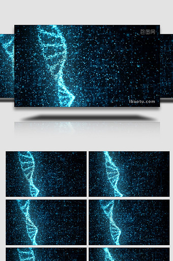 双螺旋数字DNA分子链生物学基因视频素材图片