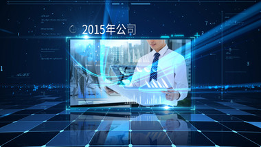 科技企业历史发展图文包装AE模板
