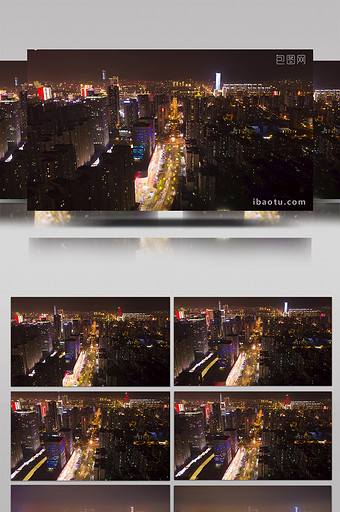 4k城市道路高楼夜景移动延时图片