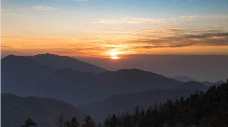 日出安吉龙王山日出延时