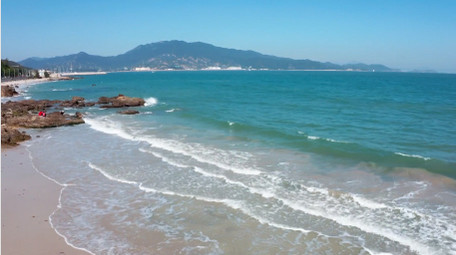 自然海洋震撼蔚蓝海浪海水大海航拍