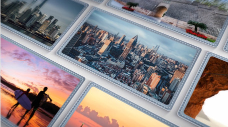 简约风浅色企业LOGO多图汇聚AE模板