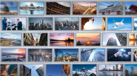 简约风浅色企业LOGO多图汇聚AE模板