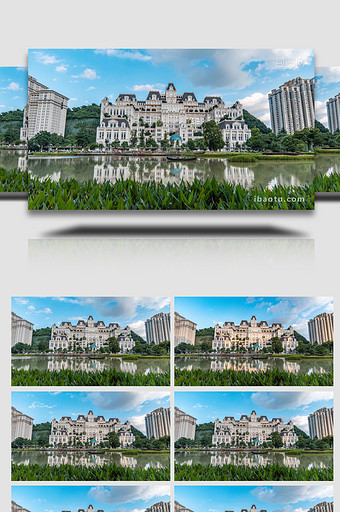 城市大气贵阳网红白宫建筑延时图片